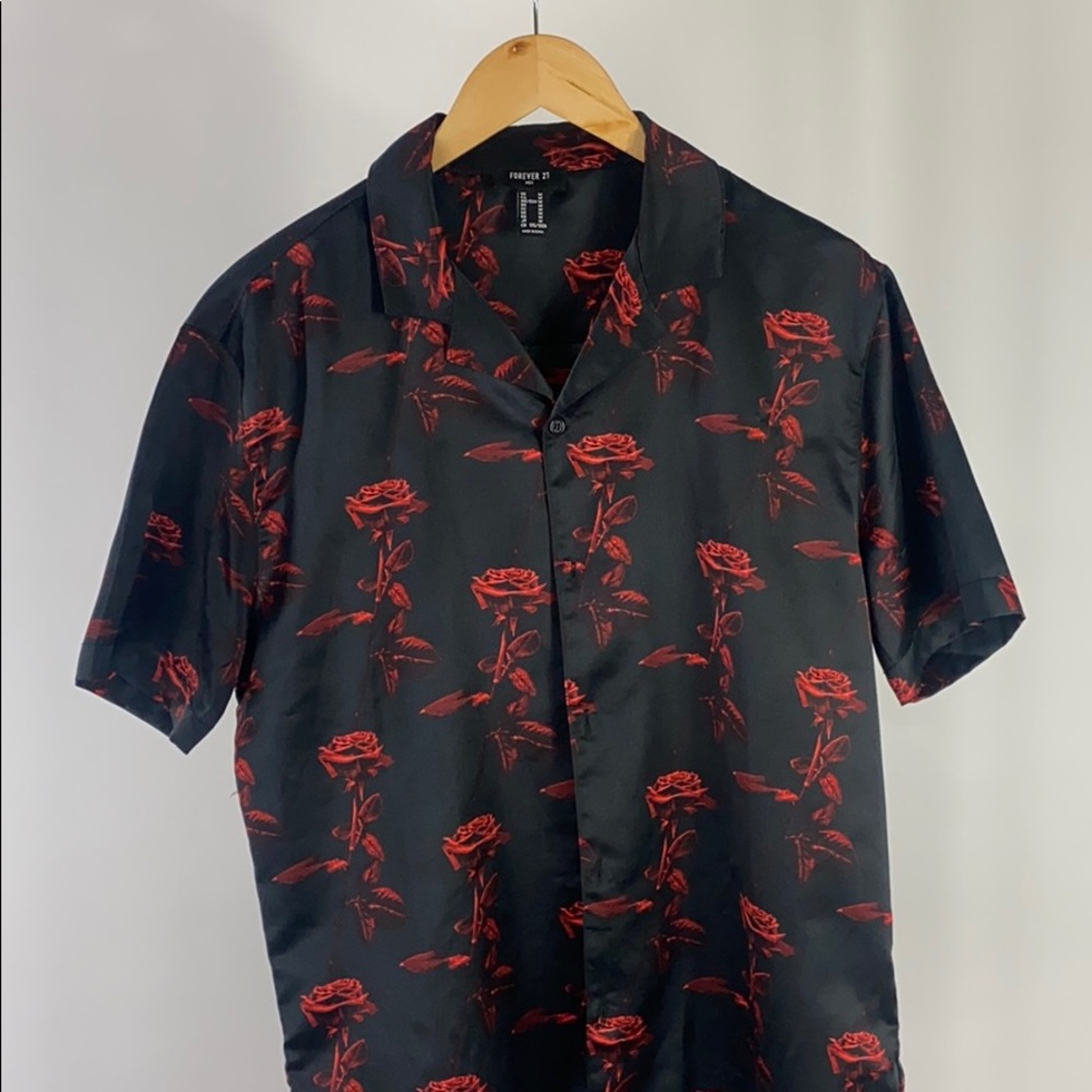 Silky rose shirt